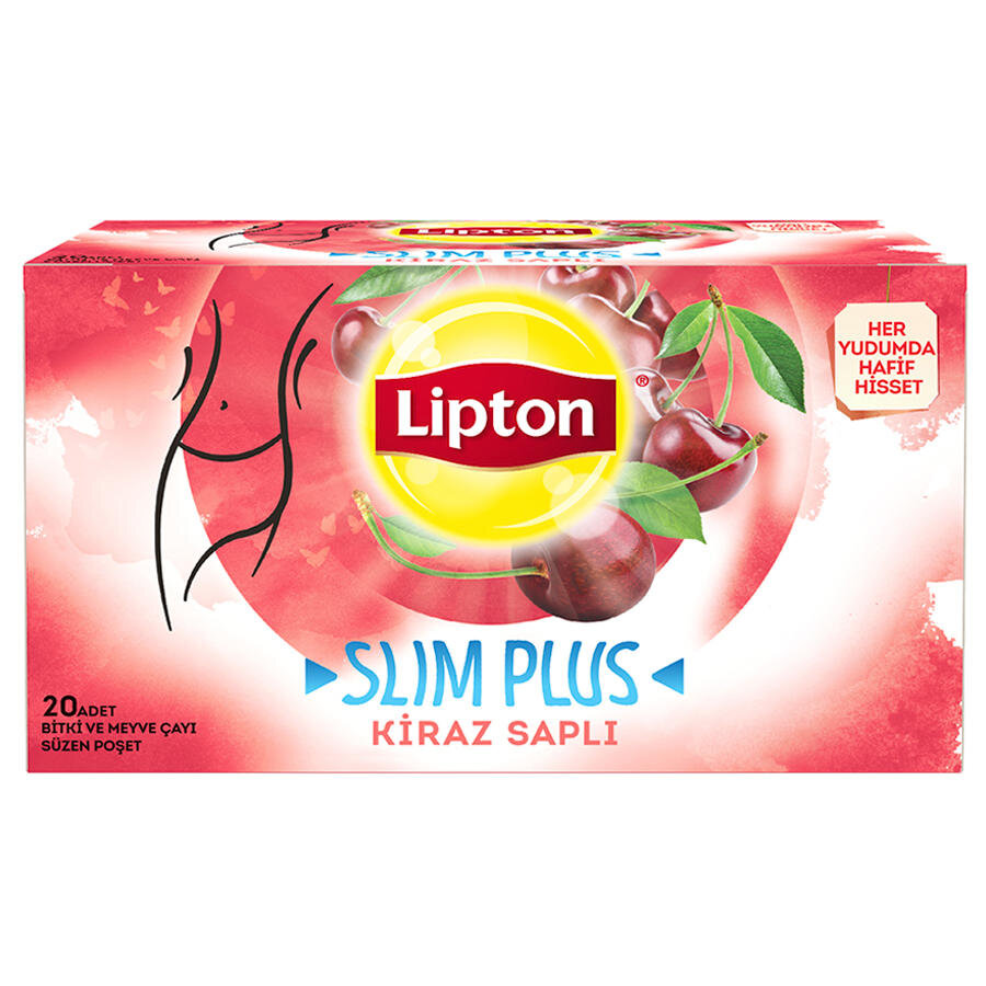 Lipton Slim Plus Kiraz Saplı Bardak Poşet Çay 20'li