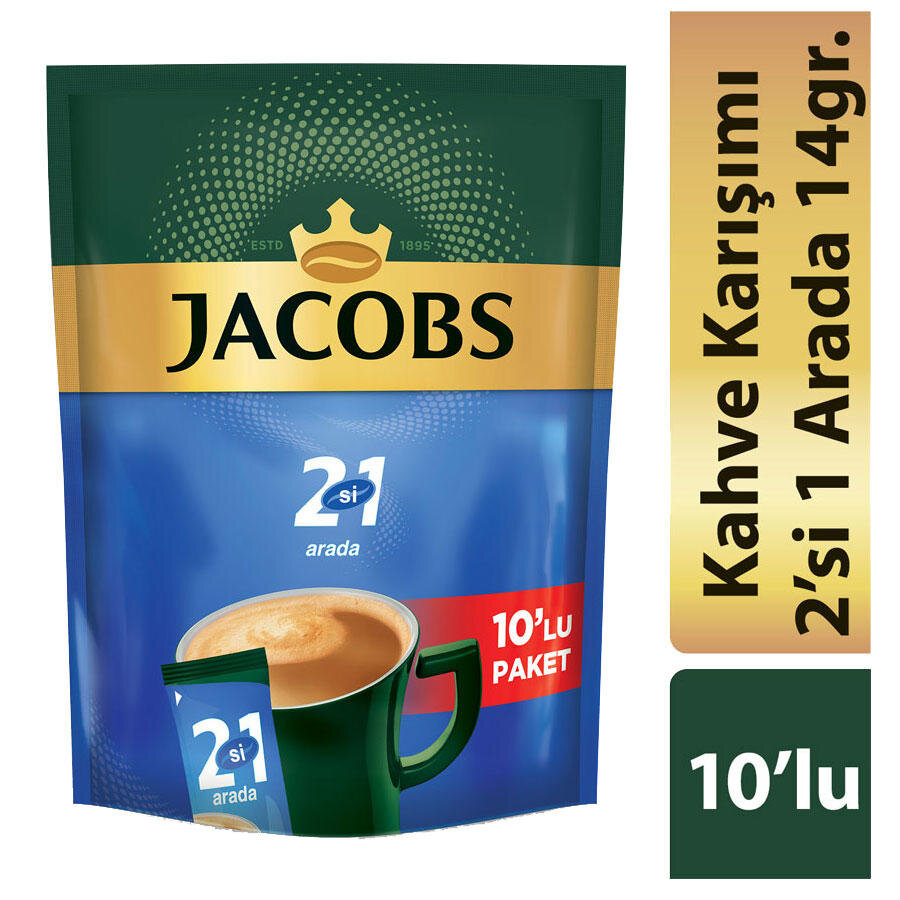 Jacobs 2�si 1 Arada Kahve 14 gr 10�lu Paket Avansas