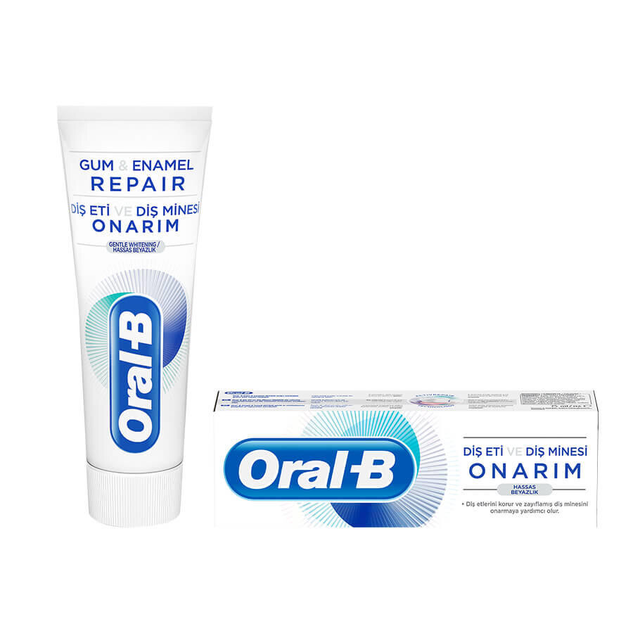 oral b dis eti ve dis minesi onarim hassas beyazlik dis macunu 75 ml avansas