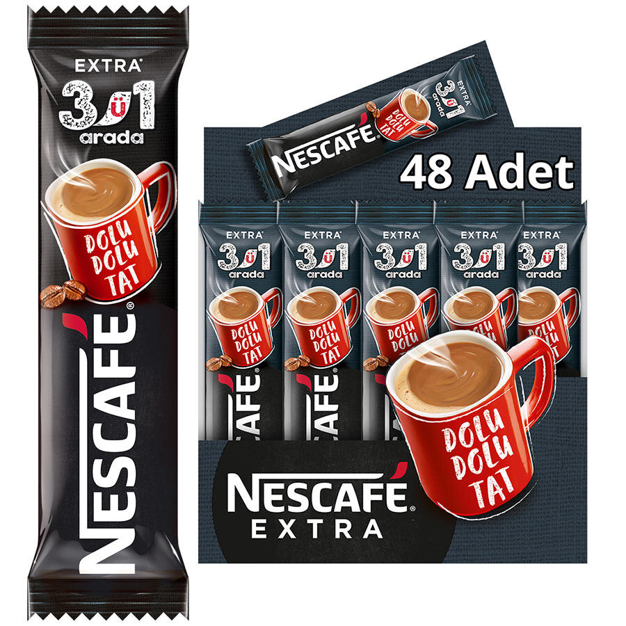 Nescafe 3'ü 1 Arada Extra 48x16.5 gr Çoklu Paket