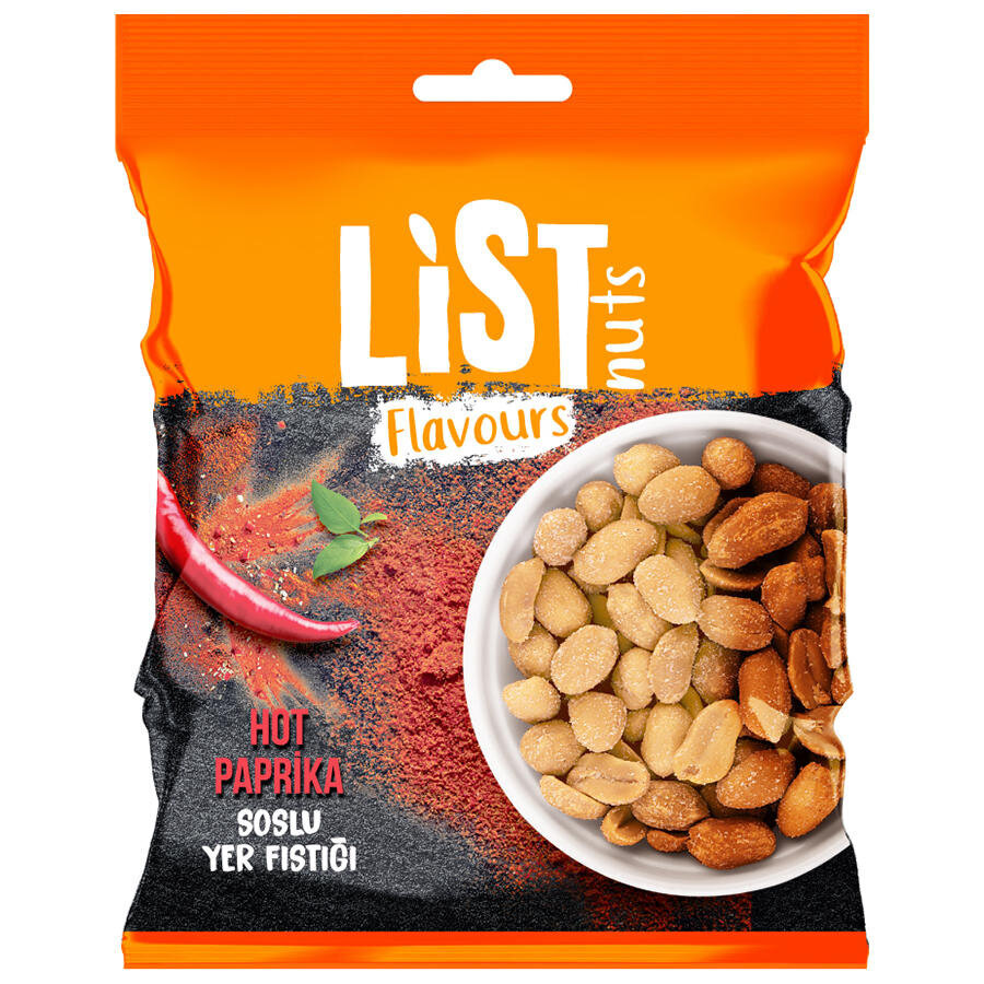 List Nuts Hot Paprika Soslu Acılı Yer Fıstığı 150g Avansas
