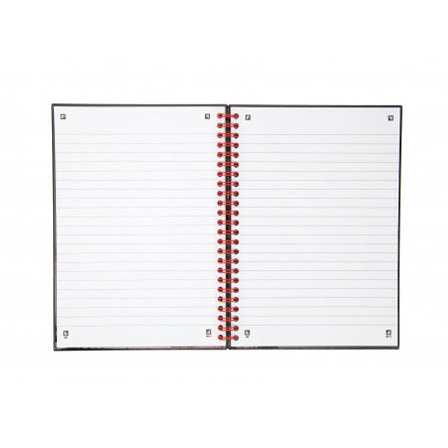 Buy Oxford Black 'n' Red A5 Wirebound Hard Cover Notebook Recycled