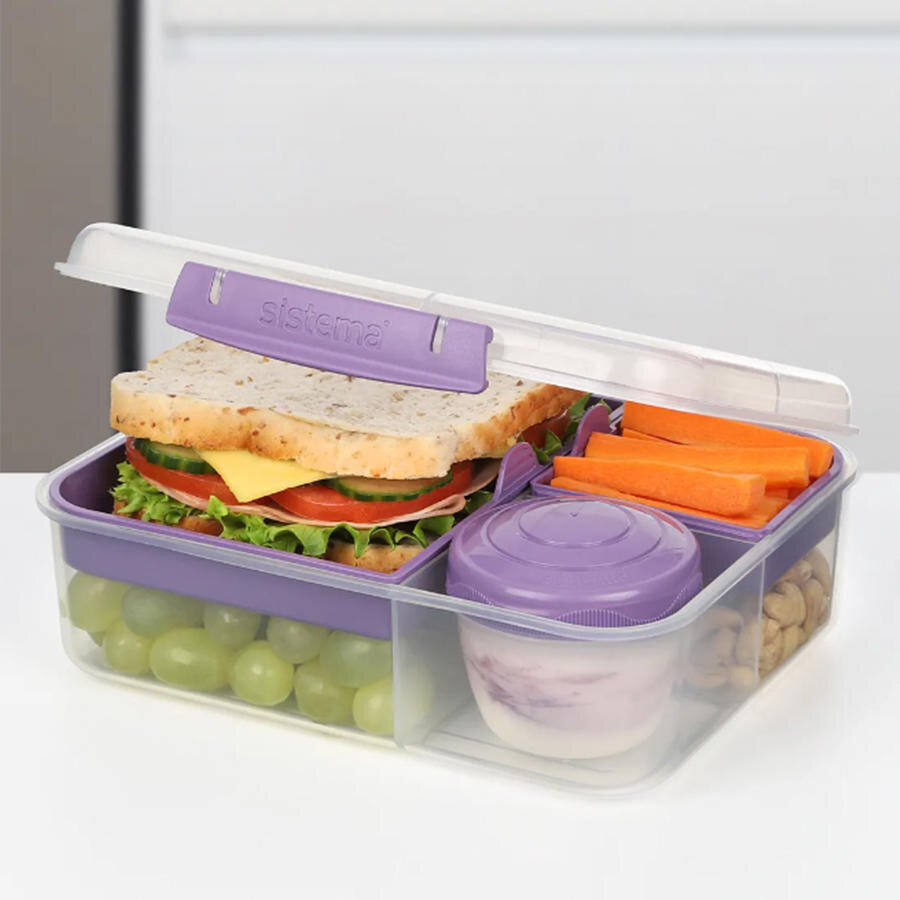 Buy Sistema® Bento Lunch™ with Yoghurt Pot 1.65L Purple | Avansas®