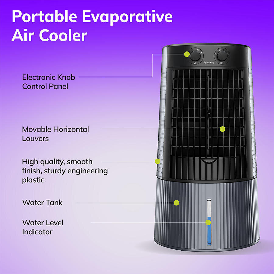 Buy Symphony Duet Evaporative Air Cooler & Fan Grey 6L Avansas®