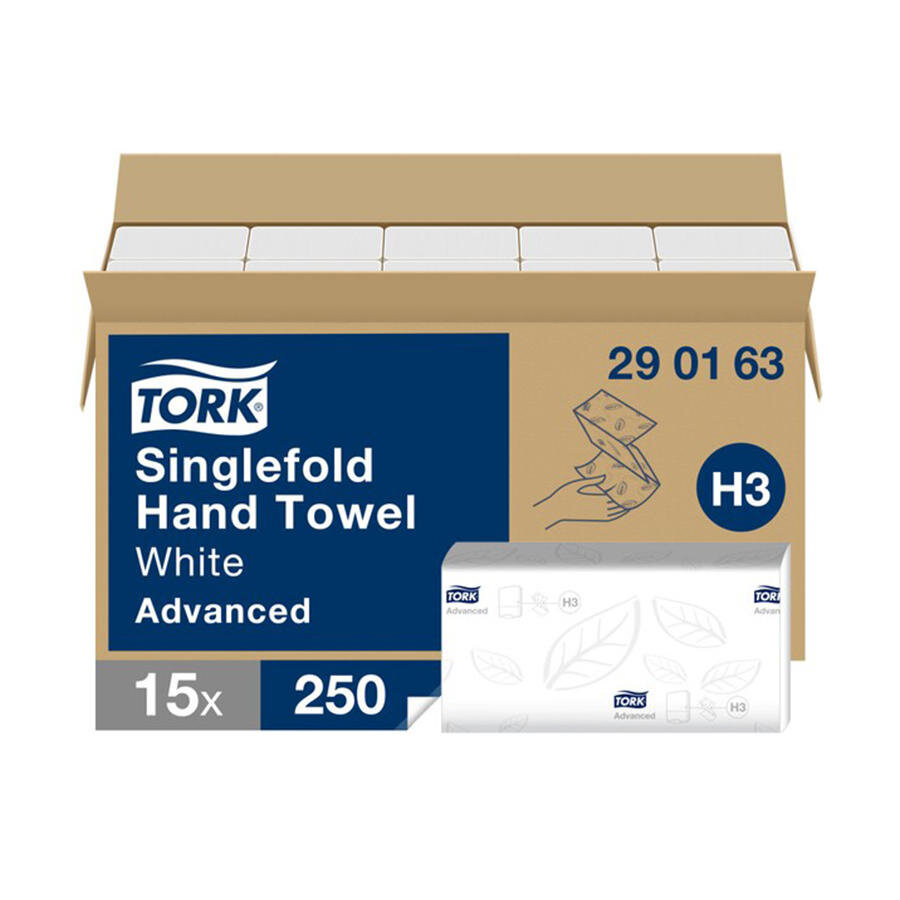 Buy Tork Soft S Fold Hand Towel White 2 Ply 15 packs of 250 sheets ...