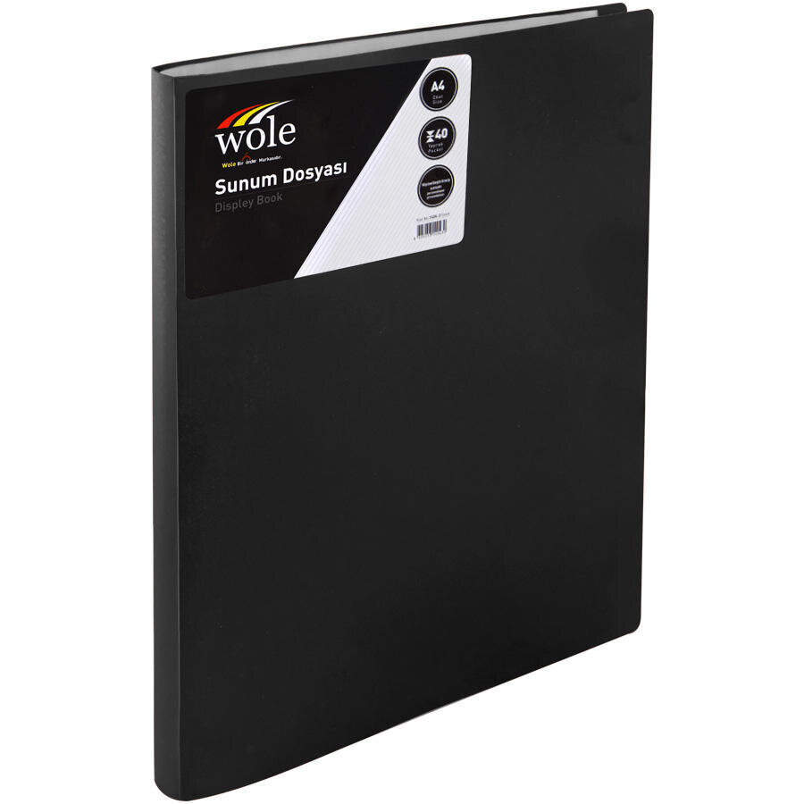 Buy Wole Display Book Folder A4 40 Pockets Black 