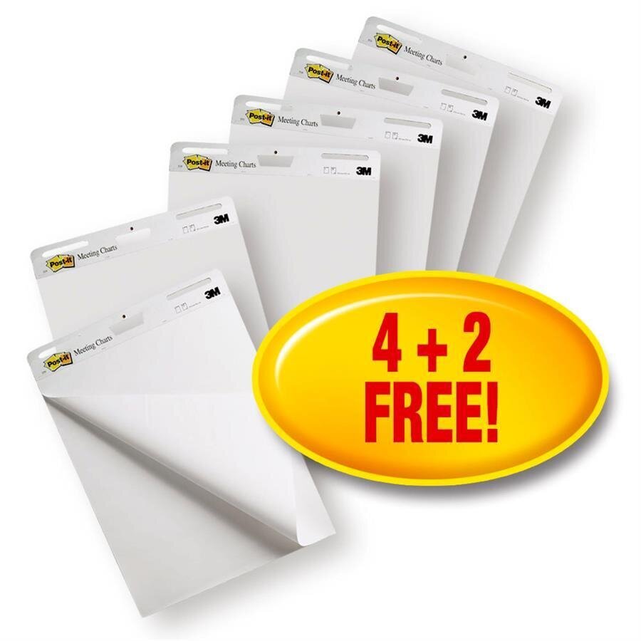 Buy Post it Table Top Flip Chart Portable Easel Pad 584 X 508 Mm Plain 
