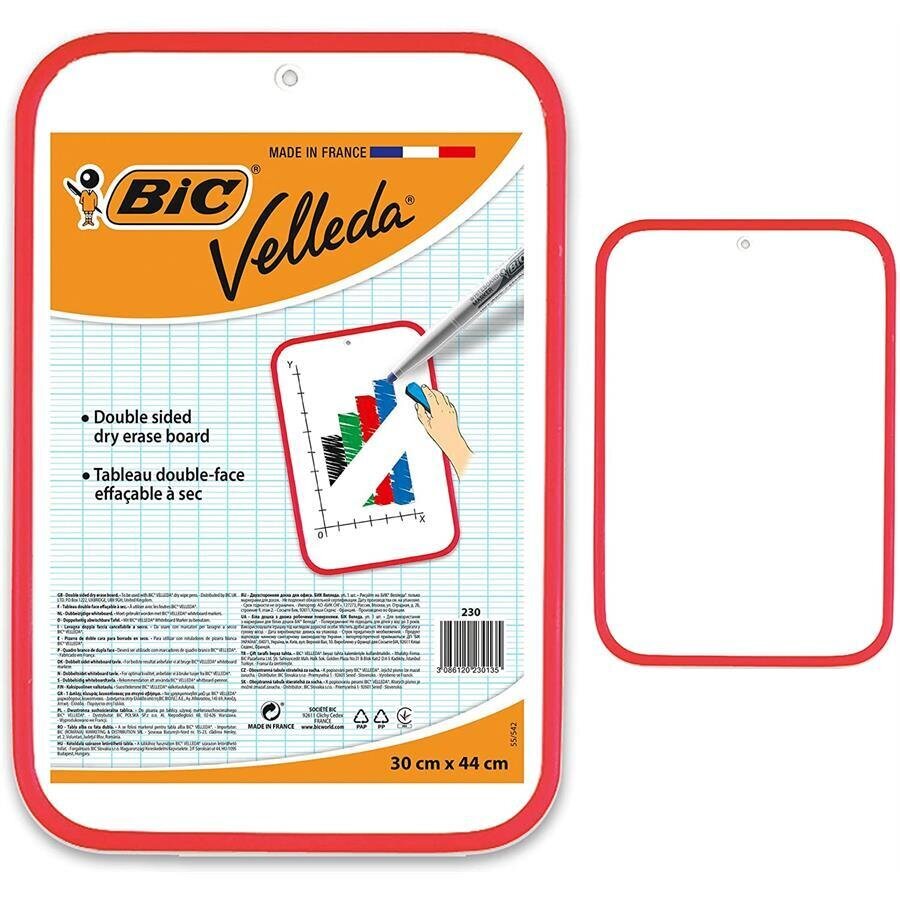 Buy Bic Velleda Dry Wipe Whiteboard Double Sided Board 30 x 44 cm