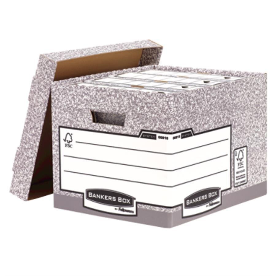 Buy Fellowes Bankers Box System Heavy Duty Storage Box Grey Pack of 10