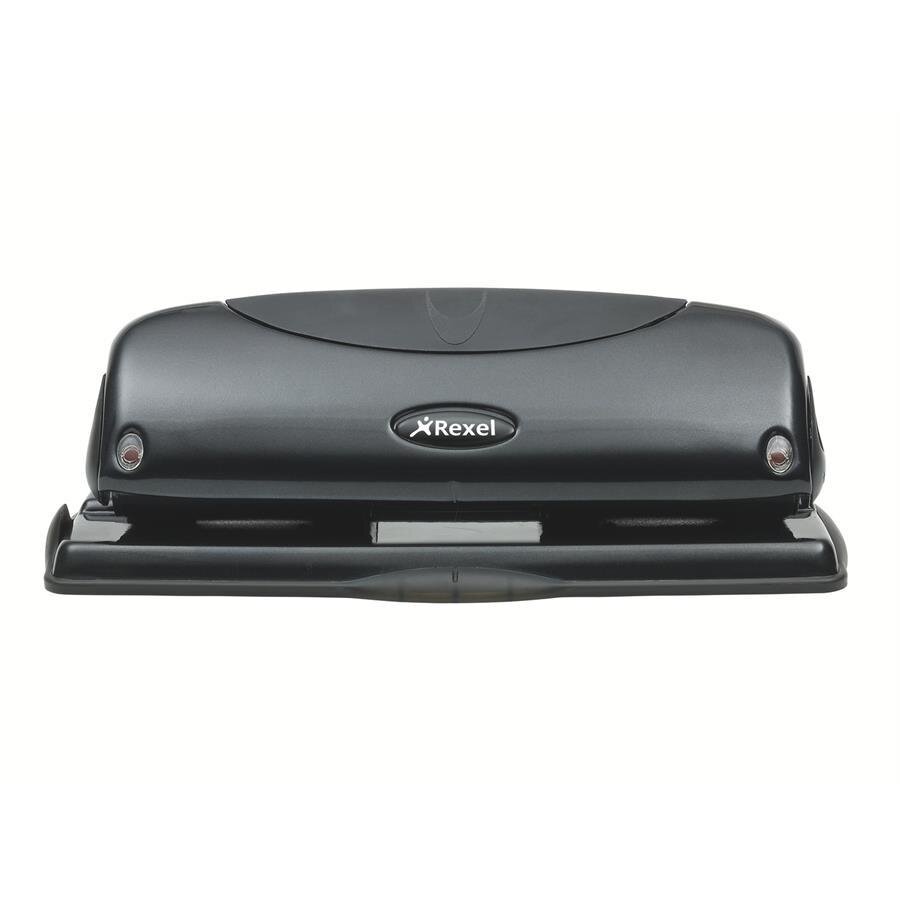 Buy Rexel P425 Premium All Metal 4-Hole Punch 25-Sheet Capacity Black ...