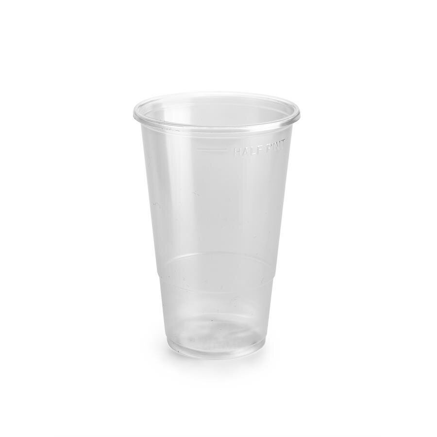 Buy Plastic Disposable Cup Half Pint To Line Clear Pack of 50 Avansas®