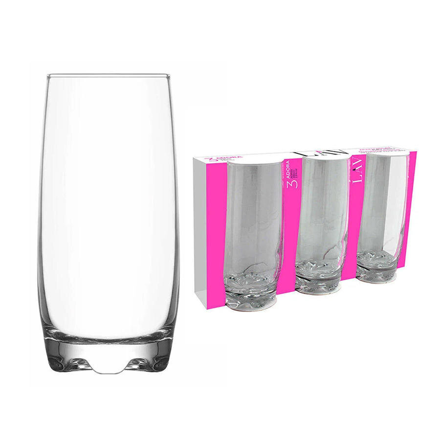 LAV Adora 12-Piece Multi Colored Bottom Drinking Glasses Set