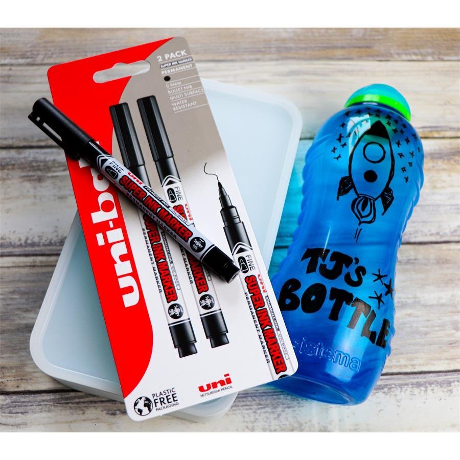 Buy UniBall Super Ink Permanent Marker Bullet Tip 0.9 mm Line Black