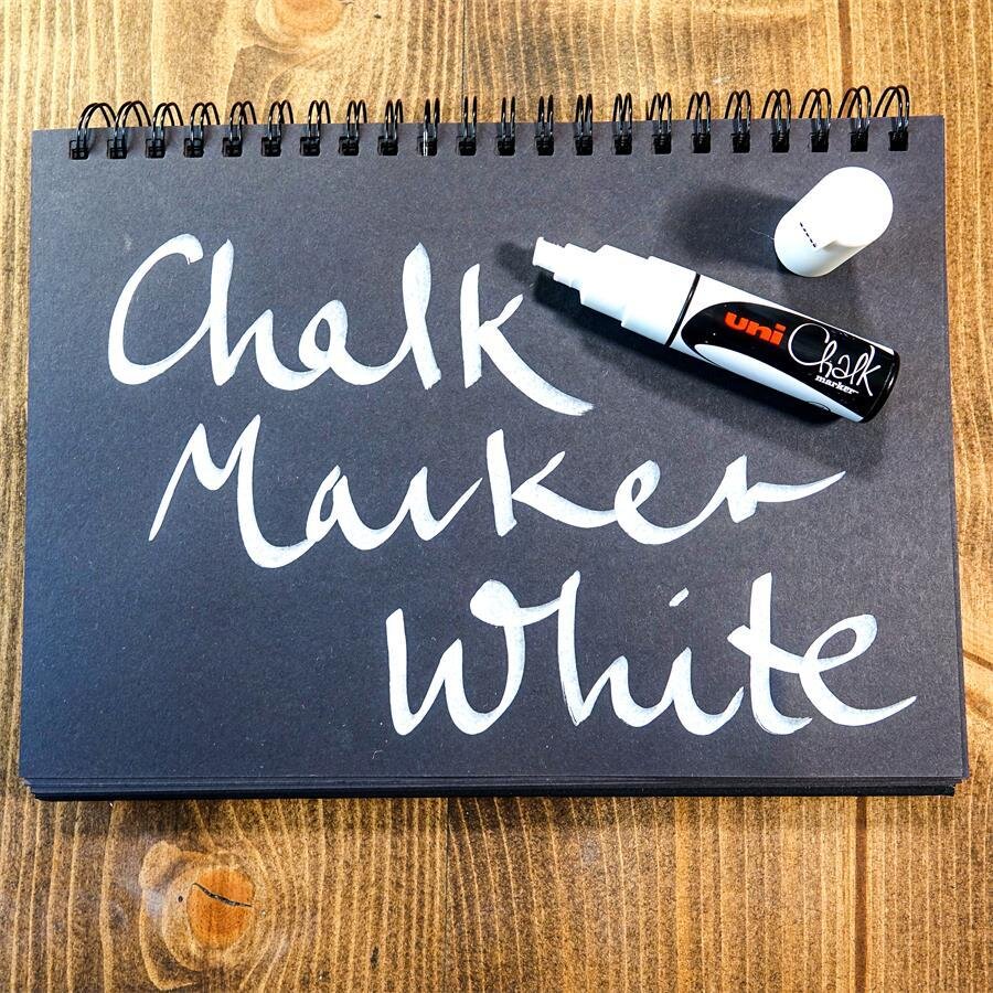 Uni-Ball Large Broad Chalk Marker Blackboard Glass Window Wet Wipe Pens PWE-8K 