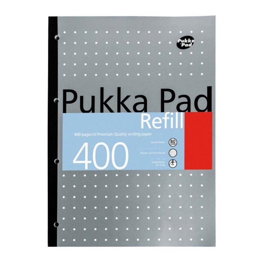 Lot De 5 Cahiers Pukka REF400 - 400 Pages Lignées, Couleurs Métalliques Assorties (argent, Rose, Bleu)