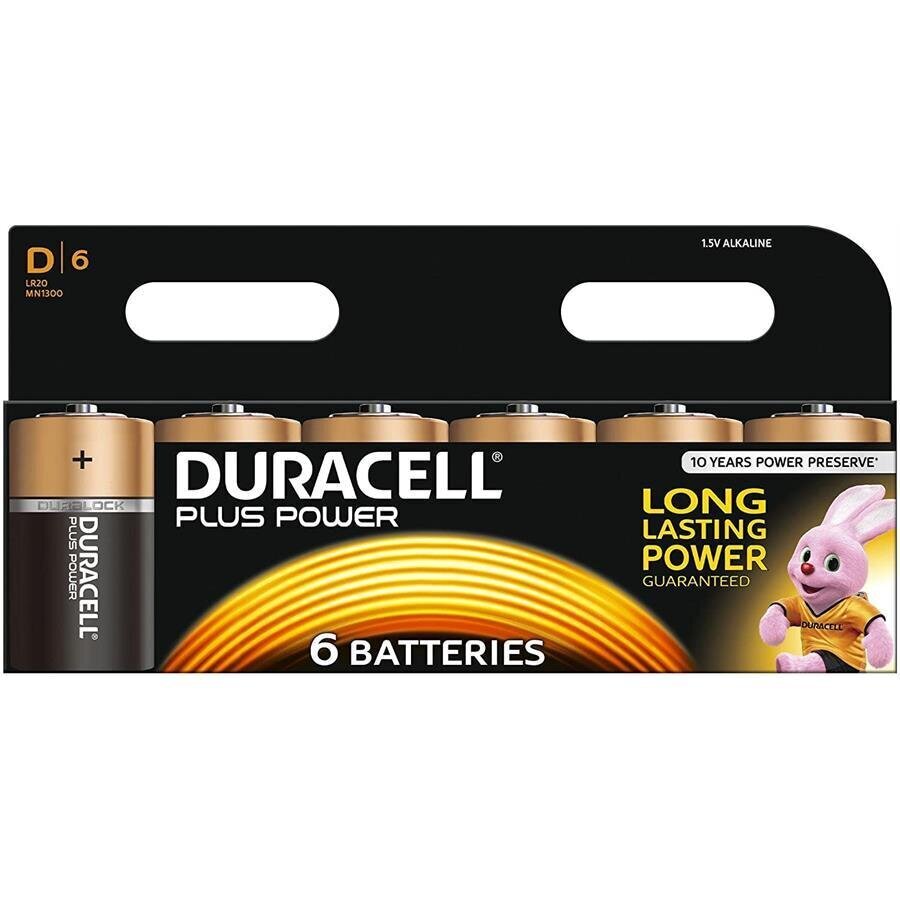 Buy Duracell Plus Power D Alkaline Battery Pack of 6 Avansas®