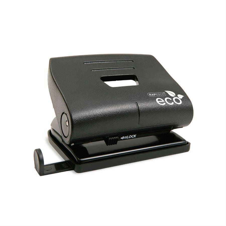 Buy Rapesco Eco 2Hole Punch Plastic 20 Sheet Capacity Black Avansas®