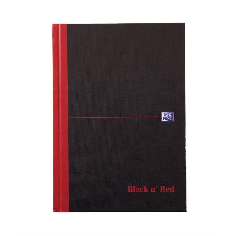 thumbnail image 2 of Classic A5 Black & Red Notebook – Glossy Hardcover, 100 Feint Ruled Pages, Cumberland 2 of 5