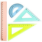 Rulers, Protractors & Compasses